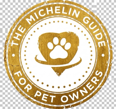 The Pet Travel Advisor stamp: a paw inside a gold seal
